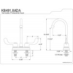 Kingston Brass KB491ADA Vista Bar Faucet 4-3 4" Polished Chrome
