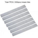 Mirror Tiles Self-Adhesive Glass-Tiles 3304 Pieces Mirror for DIY Craft Decoration Mosaic Border Tiles Mirrors Mosaic Stickers Silver,5 x 5 mm Crosarce