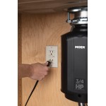 Moen GXS75C Host Series 3 4 HP Continuous Feed Garbage Disposal with Sound Reduction Power Cord Included