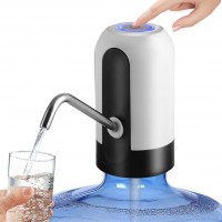 PUDHOMS 5 Gallon Water Dispenser USB Charging Universal Fit Water Bottle Pump for Drinking Water Portable Automatic Electric Pump for Home Kitchen Office Camping Switch For 2-5 Gallon Jugs