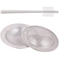 Qtimal 2PCS Kitchen Sink Strainer Basket Catcher with Upgrade Handle Anti-Clogging Stainless Steel Drain Filter Strainer for Most 3-1 2 Inch Kitchen Drains Rust Free and Dishwasher Safe