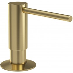 Samodra Sink Soap Dispenser Metal Pump Head Liquid Lotion Countertop Kitchen Bathroom Soap Dispenser with 17 OZ PET Bottle Brushed Gold