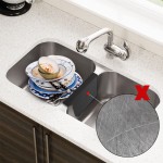 Sink Divider VELOVYO Sink Saddle Mat Strong Suction Sink Protector Kitchen Sink Mat No Smell Never Stain Soft Thin 1 Pack Black