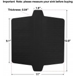 Sink Divider VELOVYO Sink Saddle Mat Strong Suction Sink Protector Kitchen Sink Mat No Smell Never Stain Soft Thin 1 Pack Black