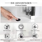 SINKINGDOM Garbage Disposal Air Switch Kit Sink Top with Long Button,Matte BlackBrass cover