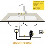 SINKINGDOM Garbage Disposal Air Switch Kit Sink Top with Long Button,Matte BlackBrass cover