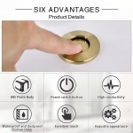 SINKINGDOM Garbage Disposal Air Switch Kit with with Long Button Champagne Bronze Brass Cover