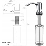 Soap Dispenser for Kitchen Sink Counter Dispenser 17 OZ Bottle Built in Refill from The Top Brushed Nickel