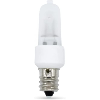 60W 120V Xenon E12 Bulb Replacement for Kichler 5905fst by Technical Precision T3 Xenon Lamp Replacement E12 Candelabra Screw Base Frosted 2700K Warm White 1 Pack