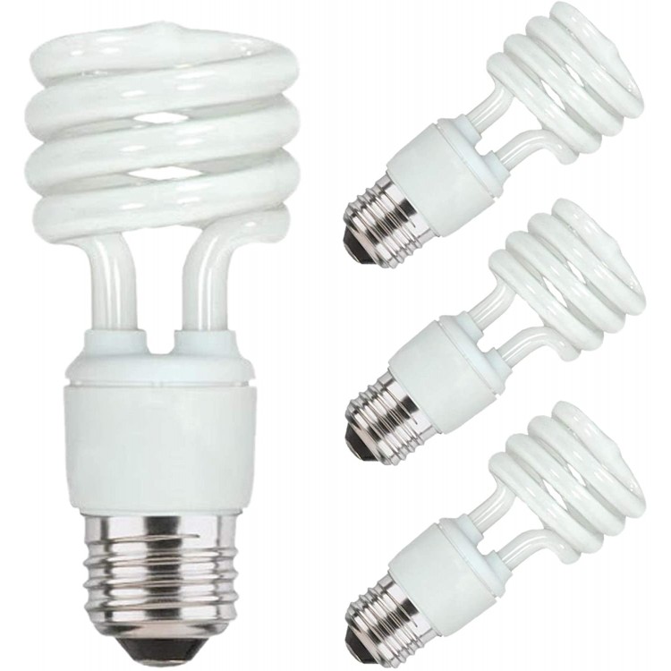 Energy Saver Light Bulbs Cfl Light Bulbs Spiral Light Bulbs 13 Watt Light Bulbs Mini Twist Fluorescent Light Bulb 4 Pack 2700K E26 Medium Base 120 Volt 850 Lumens