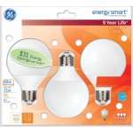 GE Lighting 85392 Energy Smart CFL 11-Watt 40-watt replacement 500-Lumen G25 Light Bulb with Medium Base 3-Pack