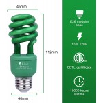 LILAIT CFL 13 Watt Light Bulbs CETL Approved E26 Base 120V Party Light for Indoor and Outdoor Green