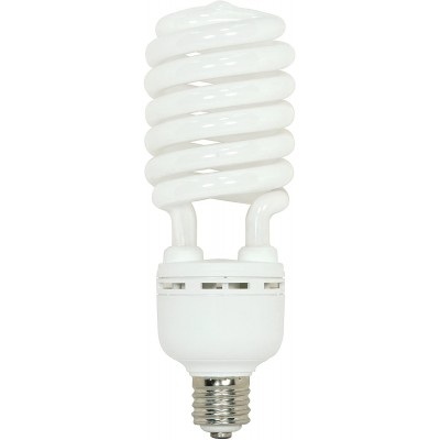 Satco S7395 105 Watt 400 Watt 7000 Lumens Hi-Pro Spiral CFL Bright White 4100K Mogul Base 120 Volt Light Bulb