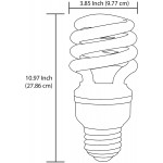 Sunlite SL105 30K High Wattage CFL Spiral Light Bulb 105 Watts 400W Equivalent Medium Base E26 5800 Lumens 8,000 Hour Life Span CE Certified RoHS Compliant 30K-Warm White