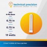 T4 CFL 13 Watt PL Lamp 4 Pin Light Bulb Replacement for Light Bulb Lamp PL 120V 13W 6400K 4 Pin 2G7 Base by Technical Precision 6500K Cool Daylight 10000 Hours 825 Lumens 1 Pack