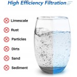 10" x 4.5" Whole House Pleated Sediment Water Filter Replacement for GE FXHSC Culligan R50-BBSA Pentek R50-BB DuPont WFHDC3001 W50PEHD GXWH40L GXWH35F for Well Water Pack of 4