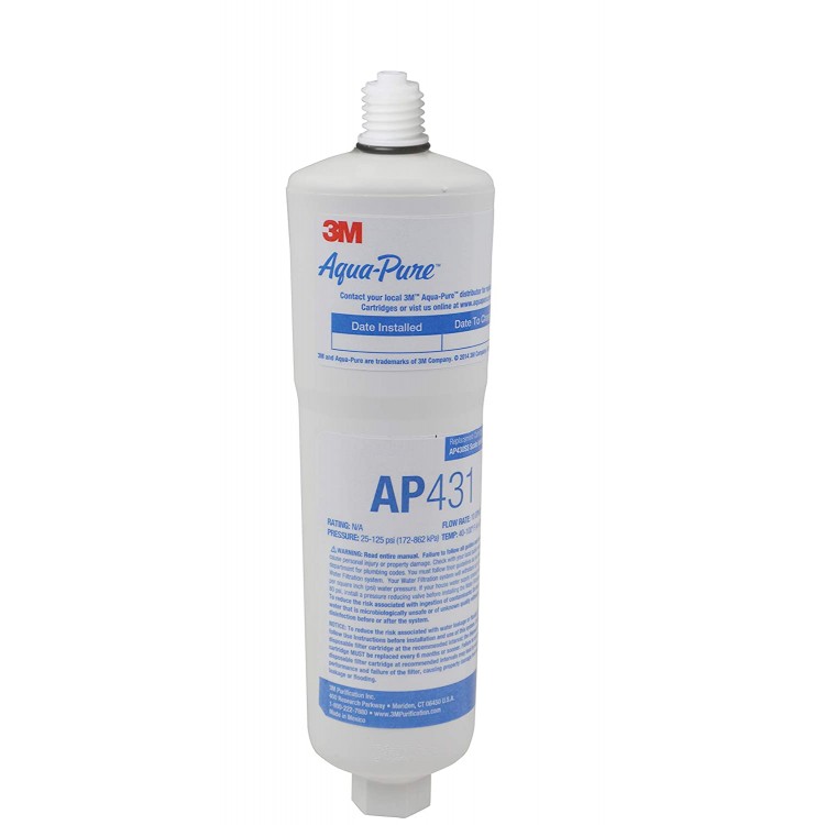 3M Aqua-Pure Whole House Scale Inhibition Inline Replacement Water Cartridge AP431 For Aqua-Pure System AP430SS Helps Prevent Scale Buildup On Hot Water Heaters Boilers Plumbing Pipes and Fixtures