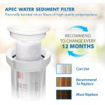 APEC Water Systems Filter-SETX2 US Made Double Capacity Replacement Stage 1-3 for Ultimate Series Reverse Osmosis System 6 Count Pack of 2 White