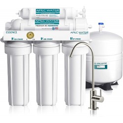 APEC Water Systems ROES-50 Essence Series Top Tier 5-Stage Certified Ultra Safe Reverse Osmosis Drinking Water Filter System
