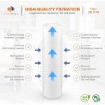 Aquaboon 25-Pack of 1 Micron 10" Sediment Water Filter Replacement Cartridge for Any Standard RO Unit | Whole House Sediment Filtration | Compatible with DuPont WFPFC5002 Pentek DGD series RFC