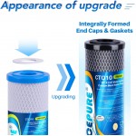ICEPURE 1 Micron 2.5" x 10" Whole House CTO Carbon Sediment Water Filter Cartridge Compatible with DuPont WFPFC8002 WFPFC9001 SCWH-5 WHCF-WHWC WHCF-WHWC FXWTC CBC-10 RO Unit Pack of 3