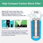 iSpring FC25B Whole House Water Filter Replacement Cartridge CTO Carbon Block 20” x 4.5”