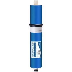 iSpring Greatwell Reverse Osmosis Membrane 75 GPD 11.75” X 1.75” Replacement Fits Standard Under Sink RO Drinking Water Filtration System MC7