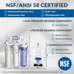 iSpring RCC7 NSF Certified High Capacity Under Sink 5-Stage Reverse Osmosis Drinking Filtration System 75 GPD Brushed Nickel Faucet