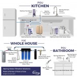 iSpring RCC7 NSF Certified High Capacity Under Sink 5-Stage Reverse Osmosis Drinking Filtration System 75 GPD Brushed Nickel Faucet