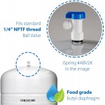 iSpring T32M Pressurized Water Storage Tank with Ball Valve for Reverse Osmosis RO Systems 4 Gallon 1 4" Tank Valve Included