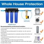 iSpring Whole House Water Filter System w  20" x 4.5" Sediment Carbon and Lead Reducing Water Filters 3-Stage Whole House Water Filtration System Model: WGB32B-PB