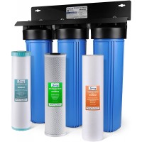 iSpring Whole House Water Filter System w  Sediment Carbon and Iron & Manganese Reducing Water Filters 3-Stage Iron Filter Whole House Model: WGB32BM