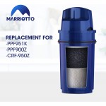 MARRIOTTO CRF-950Z Pitcher Water Filter Replacement for PUR PPF951K PPF900Z CRF-950Z Pitcher Filter Compatible with All PUR Pitchers and Dispensers 3 Pack