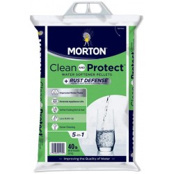 Morton Salt Morton-Rust-40 Morton F124700000g Clean & Protect Rust Defense Water Softener Pellets 40 Lb Plain