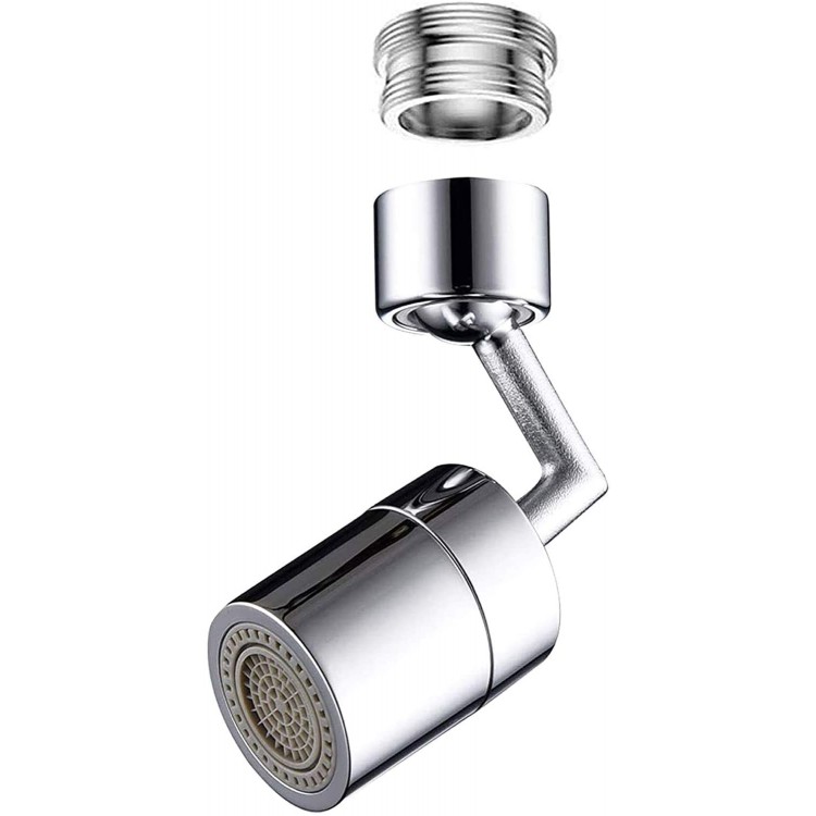 OUPUSES Newest Universal Splash Filter Faucet 720° Rotatable Faucet Sprayer Head with Durable Copper Anti-Splash Movable Tap Head Water Saving Faucet Aerator Leakproof Design with Double O-Ring
