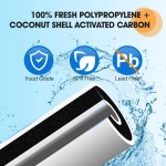 PUREPLUS 5 Micron 10" x 4.5" Whole House FXHTC Sediment and Carbon Water Filter Replacement Cartridge for GXWH40L GXWH35F GNWH38S RFC-BBSA WRC25HD PP10BB-CC RFC-BB WFHD13001 4Pack