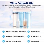 SimPure 5 Micron 10" x 2.5" Whole House Carbon Block Filter Cartridge Replacement for WFPFC8002 WFPFC9001 FXWTC SCWH-5 Compatible with Home Under-Sink & Countertop Filtration System Pack of 4