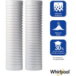 Whirlpool Whole Home Standard Capacity Sediment Filters WHKF-GD05 2 Pack 5 Micron 6-Month Filter Life Reduces Sediment Sand Soil Silt & Rust for standard filter housings