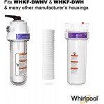 Whirlpool Whole Home Standard Capacity Sediment Filters WHKF-GD05 2 Pack 5 Micron 6-Month Filter Life Reduces Sediment Sand Soil Silt & Rust for standard filter housings