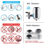 WINGSOL Faucet Water Filter 320 Gallons Long-lasting & High-flow NSF ANSI 42 304 Stainless Steel One-piece Housing Reduce Contaminants & Improve Taste 2µm Filtration Faucet Filter -1 Filter Included