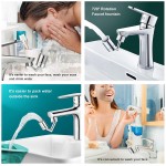 ZZSFTOO Universal Splash Filter Faucet Aerator 720 Rotating Faucet Extender with Various Faucet Adapter Faucet Sprayer Attachment for Kitchen Sink Bathroom 2 Pcs
