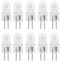 10 Pack Clear Dimmable T4 Q35 GY6.35 CL 120V GY6.35 JCD 35 Watt 35W 120 Volt Halogen Light Bulb Electric Wax Melter Plug in Warmer Aroma Tart Counter Lighting Kitchen Bathroom Mirror Fixture gy6.35