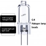 20 Pack Halogen Lamp Bulb T3 10 Watt 12 Volt Halogen Light Bulb Crystal Clear Lens Hanging Pendant Accent Type Spot Down Lamp Chandelier Sconce Fixture Lighting
