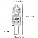 20W G4 Halogen Light Bulbs G4 Bin-Pin Base Light Bulb JC Type 12 Volt Dimmable Soft White 2800k Pack of 10