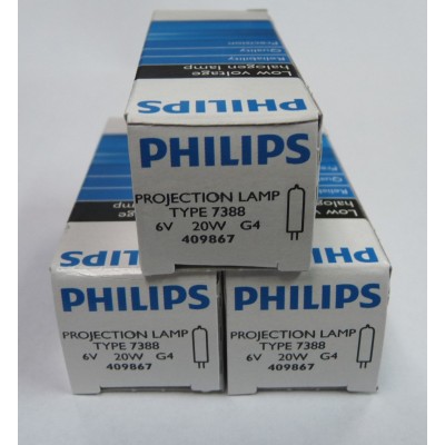 3 Pack Philips 7388 ESB Halogen Bulb 6V 20W