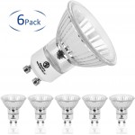 6 Pack Anti-Glare GU10 Halogen Light Bulbs 50W MR16 Light Bulb 500LM 120V Dimmable 25 Degrees Flood 2700K Soft White Track and Recessed Lights
