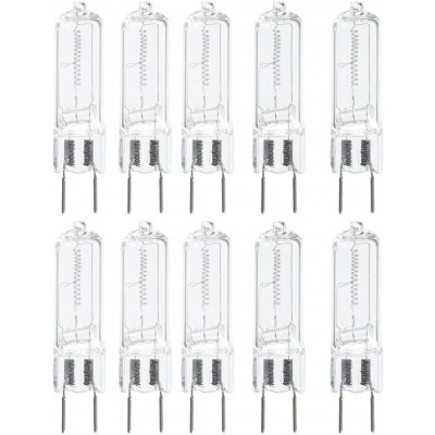 Anyray A1710Y 10-Bulbs G8 100W 100 Watt 130V Halogen T4 Light G8 Bulbs 120V GY8.6 Lamps