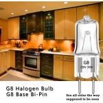 G8 Light Bulbs 35Watt 120Volt Halogen Light Bulb G8 Base Bi-Pin Shorter 35W T4 JCD Warm White Under Cabinet Puck Lighting Replacements,10Pack
