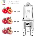 G9 Halogen Bulb 120V 25W T4 Type 2 Pin Base Light Bulb Replacement Dimmable Warm White 6 Pack