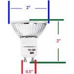 Mandala Crafts MR16 GU10 50W Dimmable Halogen Light Bulbs for Vent Hood Flood Light 120V 50 Watt Pack of 10